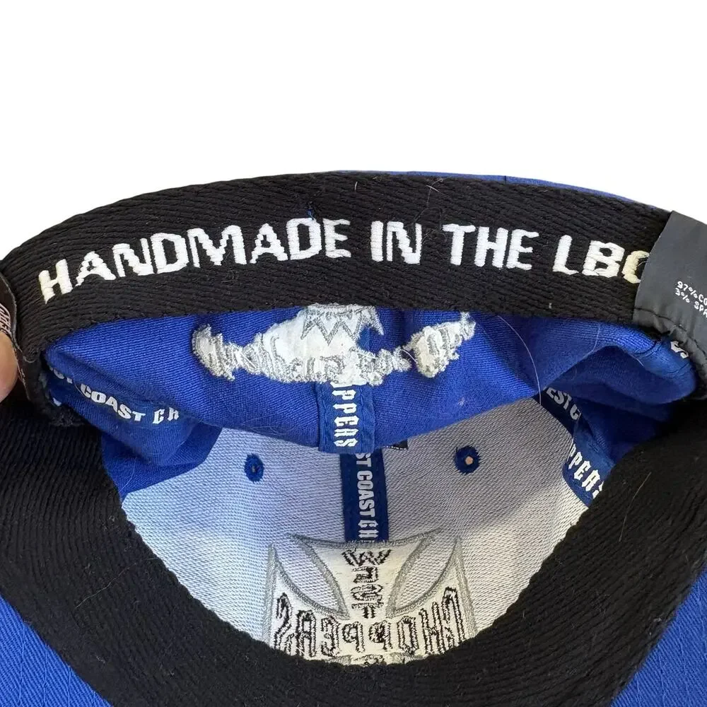 West Coast Choppers Blue‎ Vintage Fitted Hat Cap Choppers For Life FlexFit OSFM
